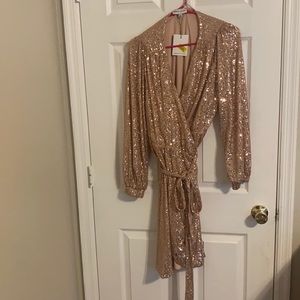 Rose gold sequence large dress